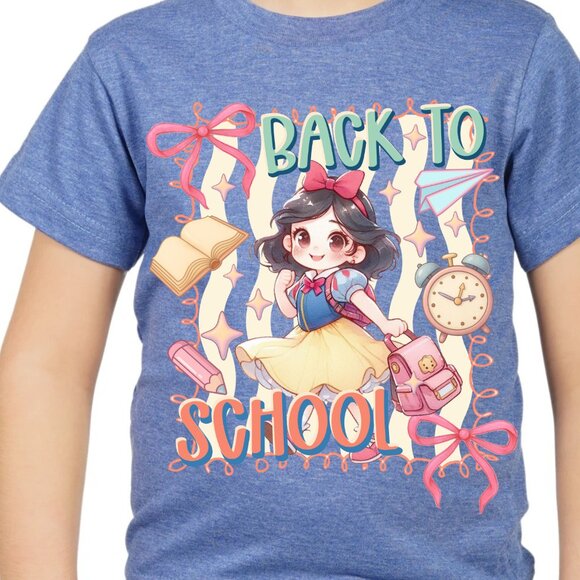 Princess Snow White Chibi Back to school Graphic T-shirt for kids - Picture 4 of 5
